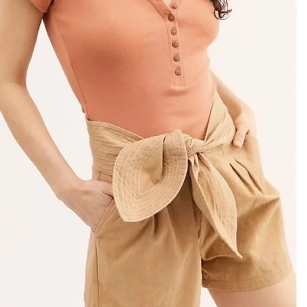 NWOT Free People FP One Viola Shorts Front Tie 12